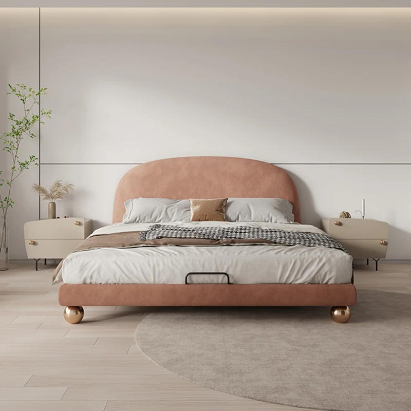 Minimalist design beds for children bedroom furniture set queen bed frame girls boy kids double bed