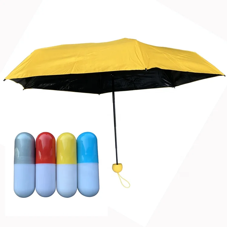 YS-5001 Manual Umbrella Super Light Weight UV Protection Portable Pocket Lady Mini Capsule 5 Folding Umbrella