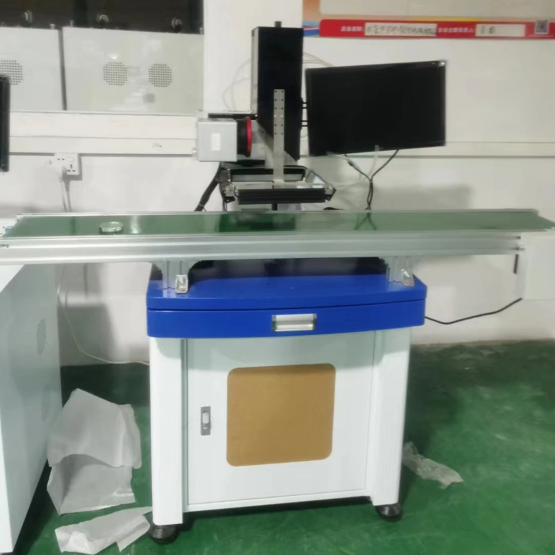 Automatic Laser Marker 20w 30w 50w Fiber Laser Flying Marking Machine CCD Visual positioning laser marking machine