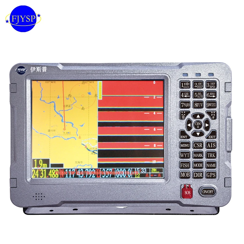 YSP 10 inch Fish finder lcd fishfinder with through hull transducer fish finder