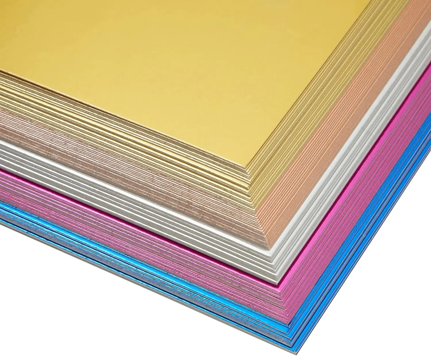 Wholesale Gold Metallic Colored Cardstock Paper, Assorted Colors for Arts and Crafts, Classroom, DIY Projects