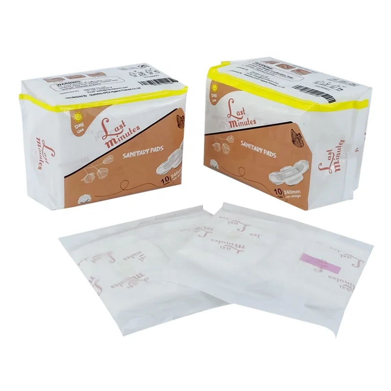 China Hot Selling Cheap Custom Wholesale Cotton Super Breathable Stocklot Woman Sanitary Pads Napkin