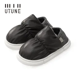 UTUNE Wholesale Men Slippers Winter Warm Shoes Waterproof EVA Thick-soled Home Fashion Style Outdoor Slippers Shoes For Men
