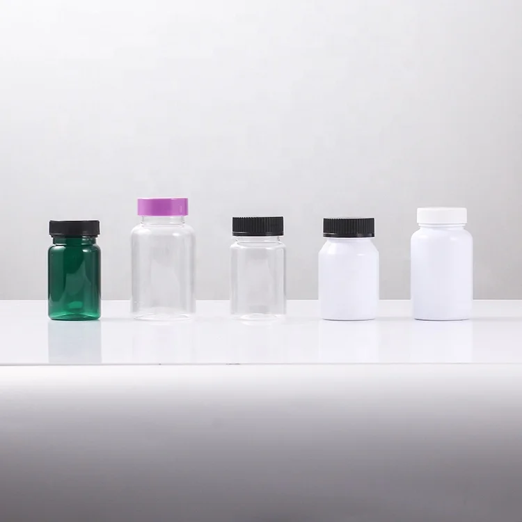Empty Supplement Packaging Plastic PET Pharmaceutical Pink Pill Bottle Capsule Container Medicine Vitamin Supplements Bottles
