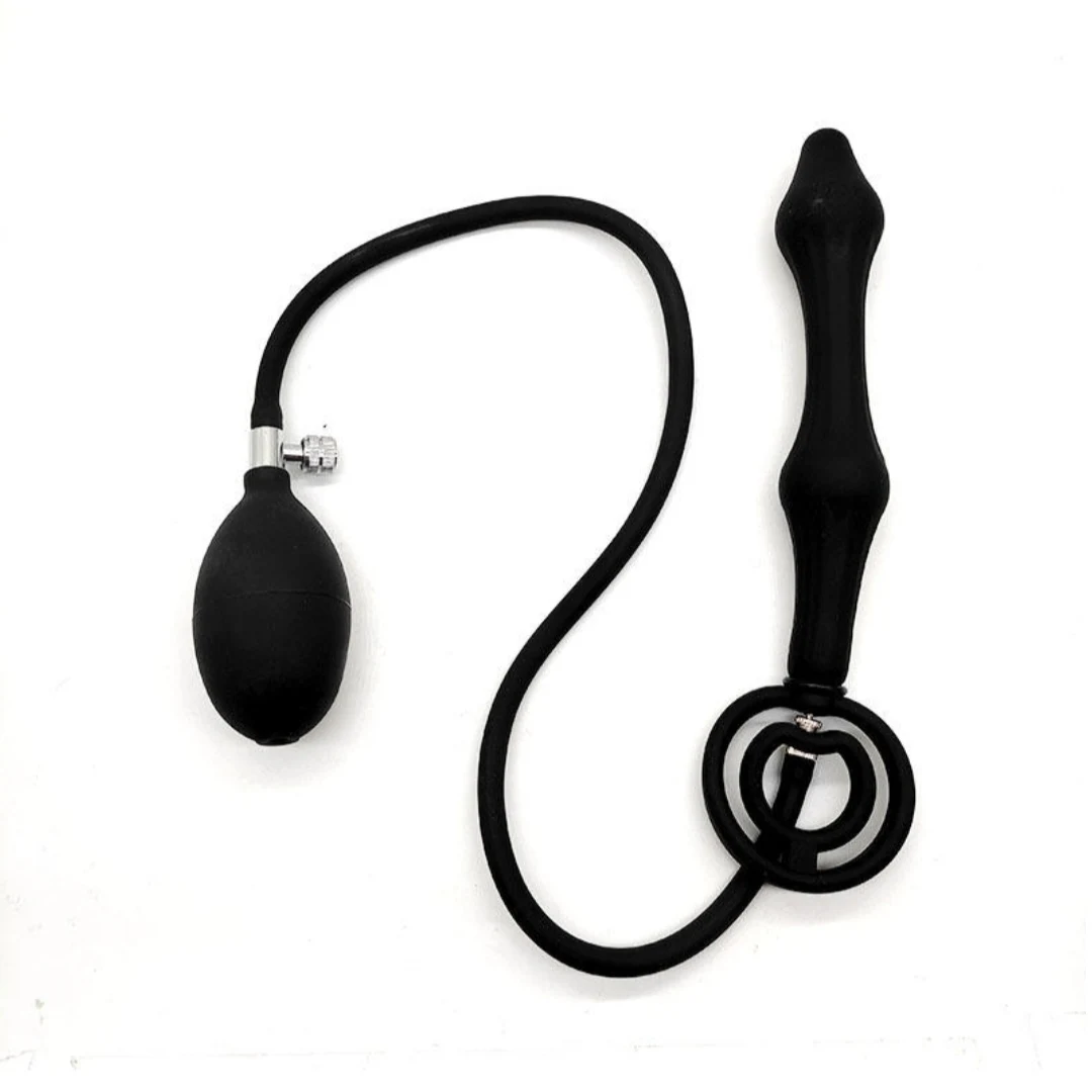 Other sex toys Popular double-bead inflatable anal plug bead lock vibrating anal training anal plug dilator sex toy