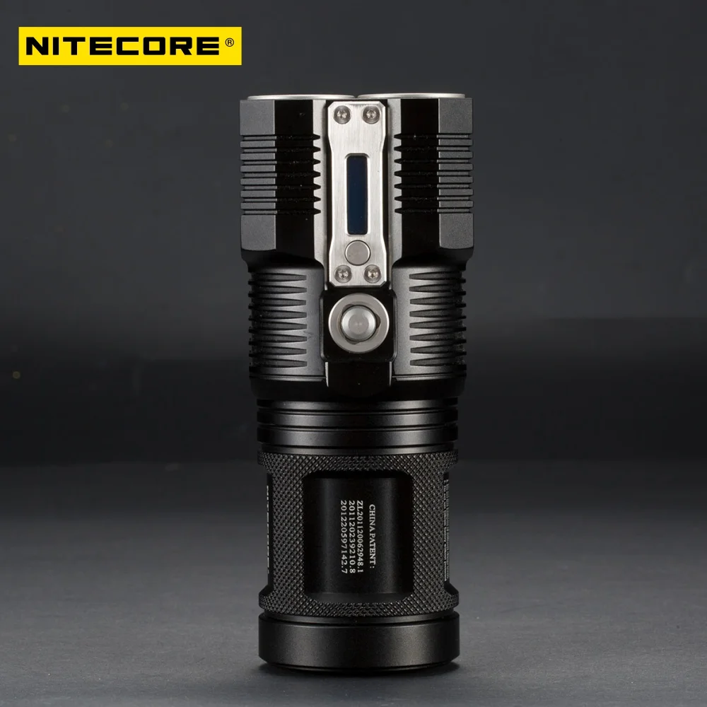 Оригинальный светодиодный фонарик NITECORE TM28 655 лм дальность луча 18650 м с зарядным устройством и 4 шт. литий-ионных батарей 3100