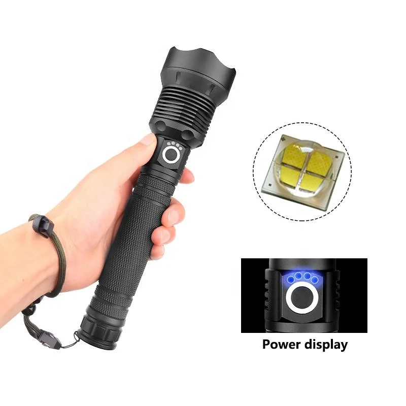 Hot Selling 3000 Lumen Powerful Flashlight Telescopic Zoomable Rechargeable LED Flashlights 18650/26650 Battery Torch with USB