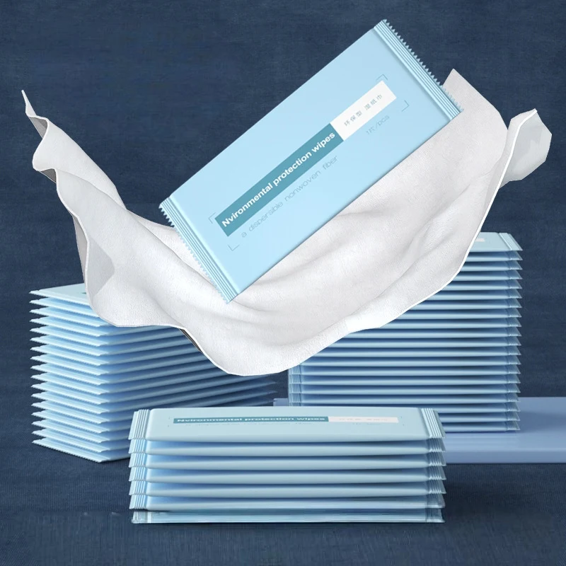 Wet wipes Individually packaged in individual tablets Disposable and portable Non-woven material Hot aviation Catering