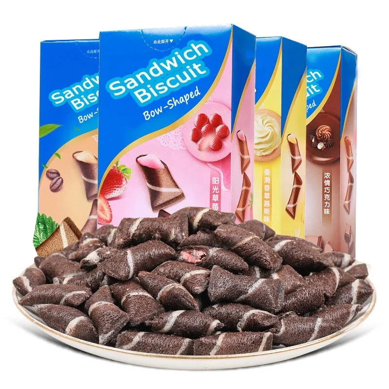OEM Wafer Roll And Wafer Bites Exotic Snacks Set Sandwich Crispy Biscuit Cookies