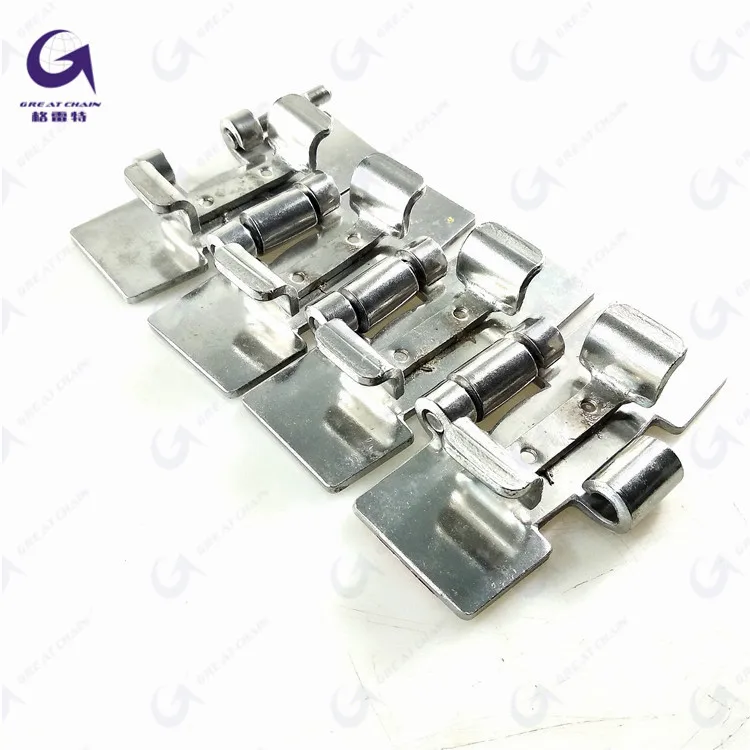 881TAB K350 Stainless steel sideflex turning Flat top chain for conveyor