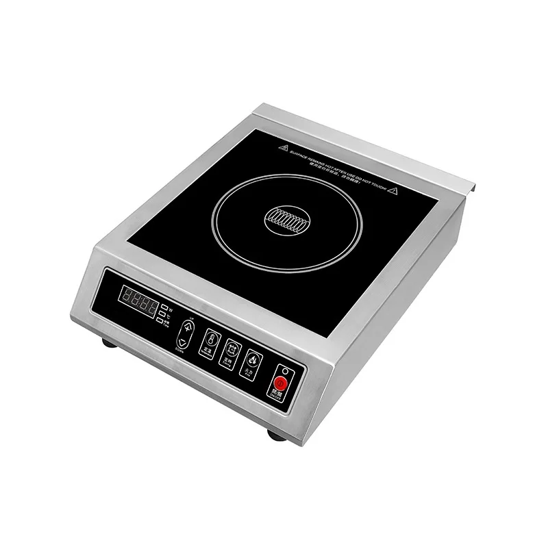 High Power 3500W Restaurant Commercial Induction Hob Stainless Steel Waterproof Key Control Induction Cooker
