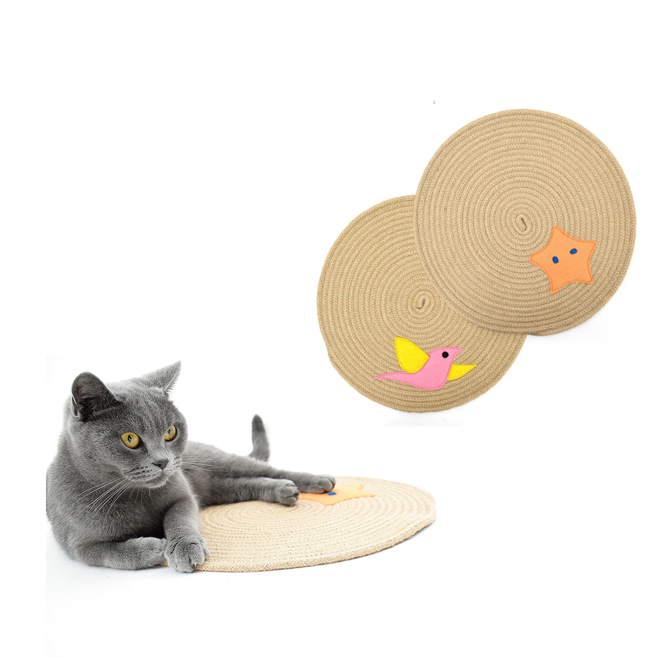 china supplier amazon hot selling hemp rope pet toy scratching pad board for cat