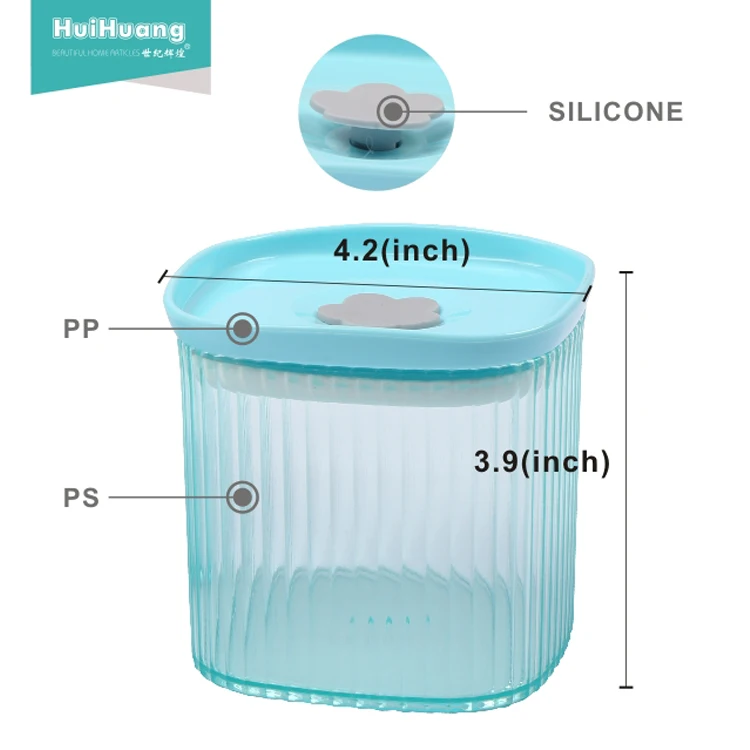 Wholesale high quality home kitchenware multi-colored plastic canister airtight canister for sugar tea coffee