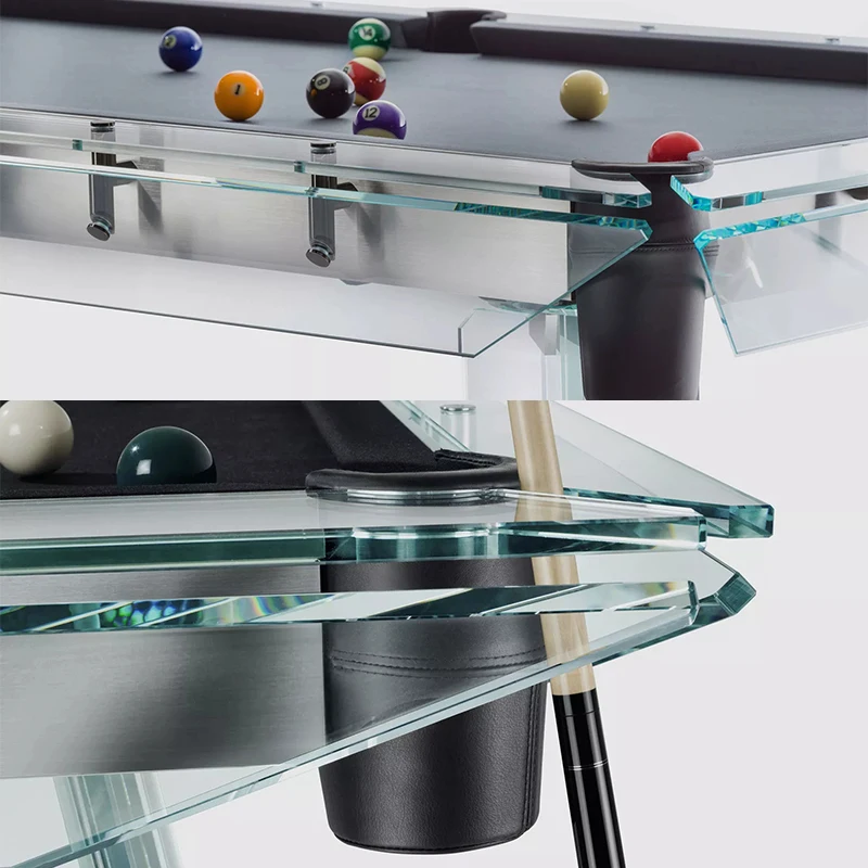 Customizable American standard black eight full set of commercial pool table Pool hall clubhouse glass pool table