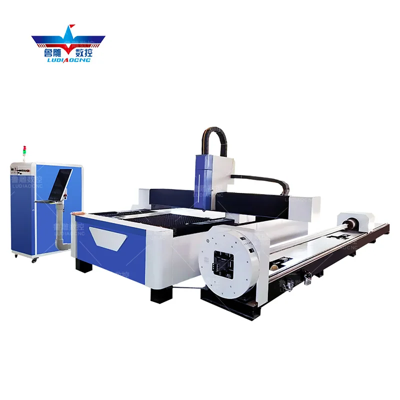 Plate and tube integrated laser cutting machine  metal laser cutting machine  fiber laser pipe cutting machine