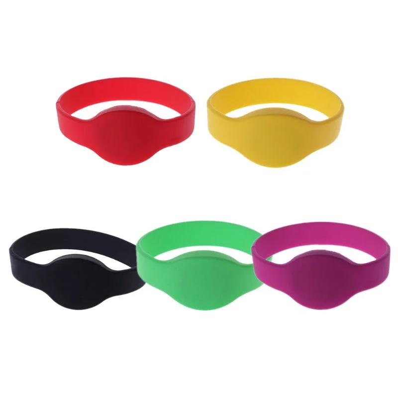 promotional wholesale hot selling 125khz EM4100 TK4100 nfc Silicone RFID Bracelet Wristband
