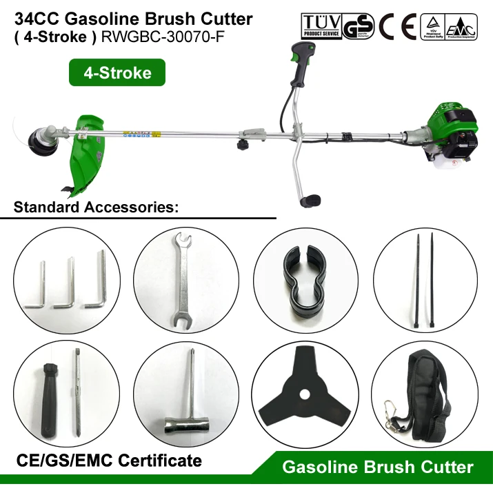 Sale 34CC Gasoline Power Grass Cutter 4-Stroke Farm Gardening Tools Gas Grass Trimmer Machine Lawn Mower Petrol Brush Cutters