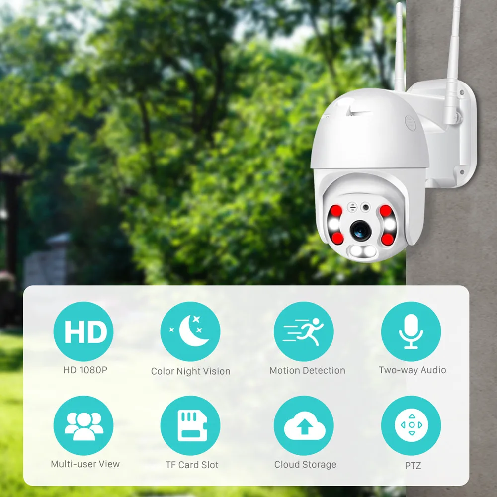 Наружная беспроводная IP-камера JXJ 2 МП 1080P PTZ
