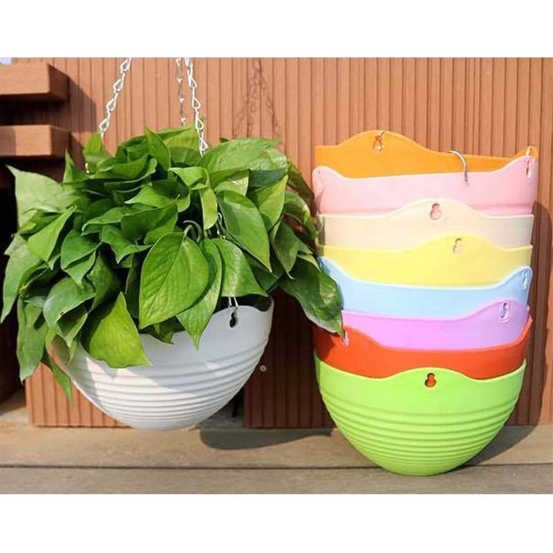 Plastic planters pot Hanging basket balcony hanging flower pot