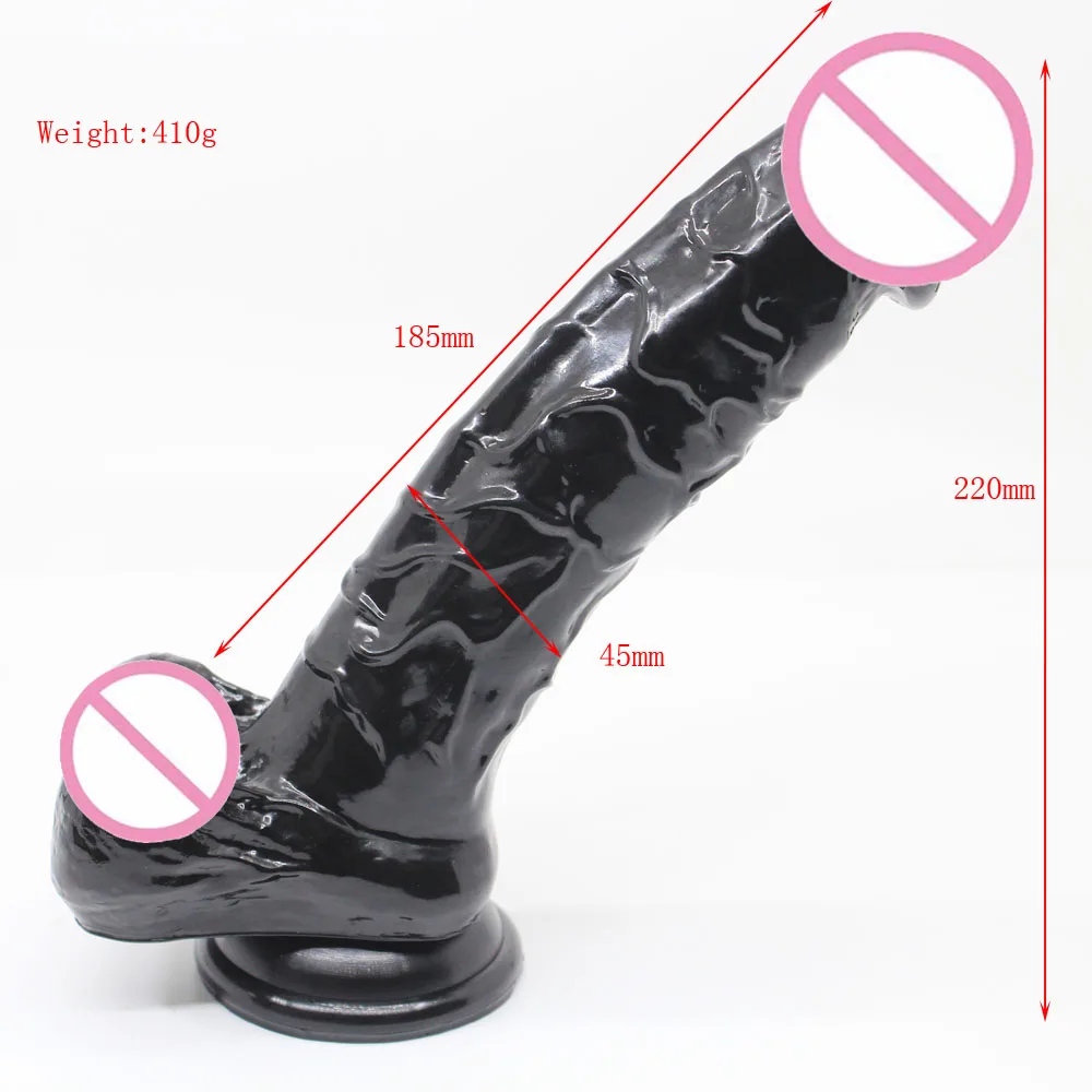 Мягкая секс-игрушка огромный пенис большой реалистичный фаллоимитатор с шариком и присоской для вагинального и анального секса мастурбация массаж