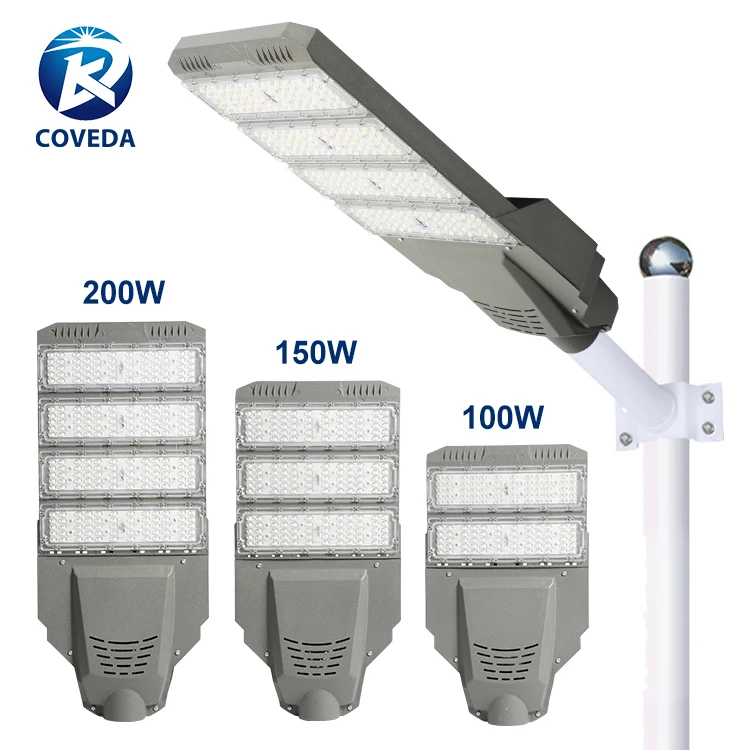 High Lumen Outdoor Waterproof Streetlight Die-Cast Aluminum Parking Lot Garden Road Lamp 100 150 200 Watt Smd Led Street Light