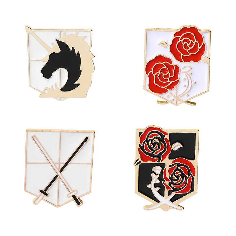 Attack On Titan Brooches Bag Clothes Lapel Pin Potted Plant Badge