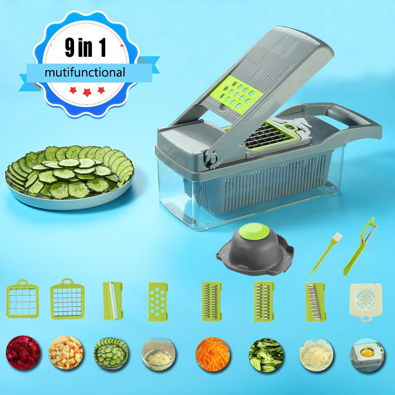 2022 Kitchen Manual  Vegetable Chopper Slicer for Potato, tomato and Onion, Carrot Julienne and Chopper for Vegetables