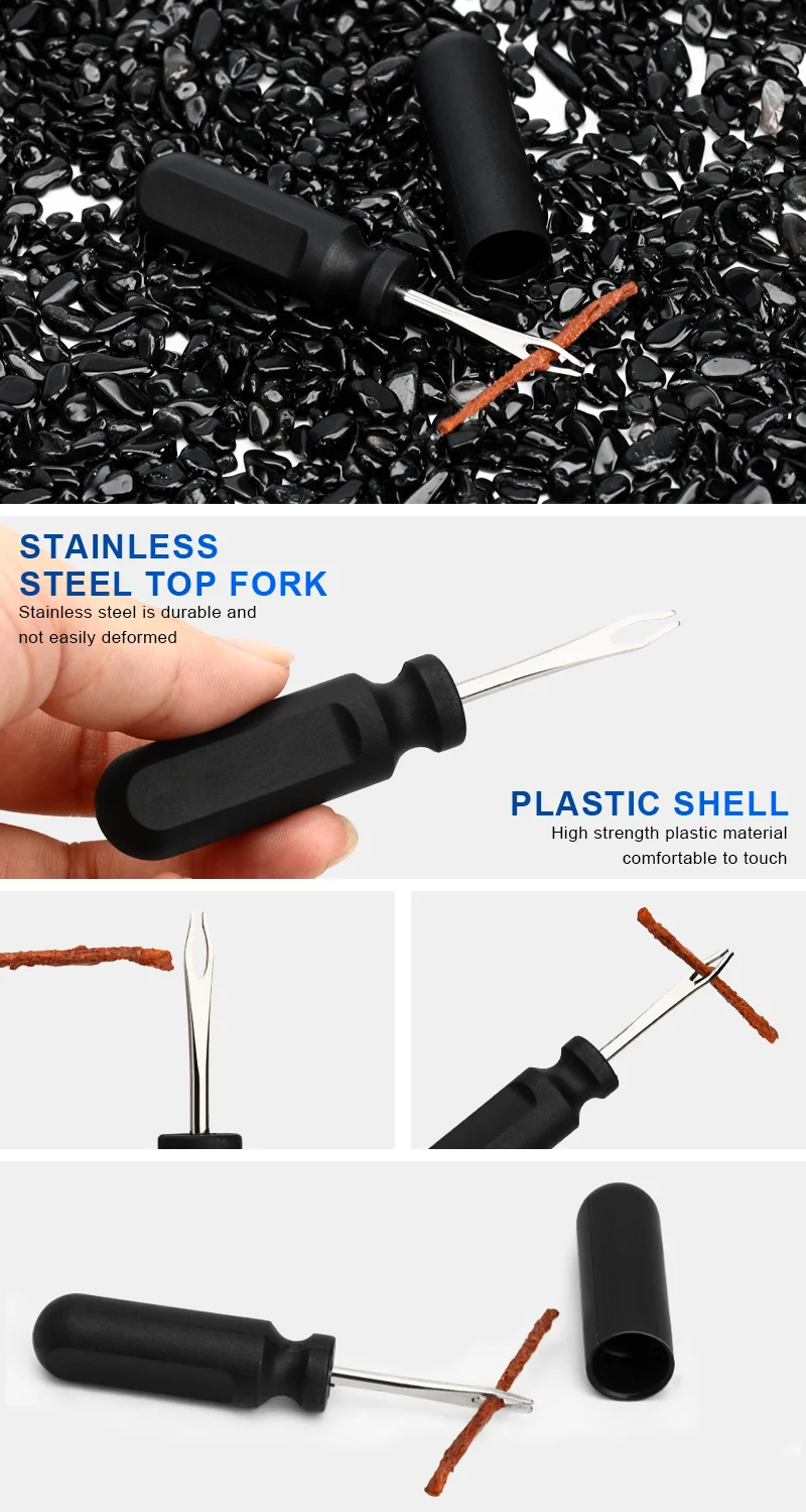 RIDERACE Tubeless Bicycle Tire Repair Kit Mountain Bike Tires Tool Road Cycling Tyre Puncture Sealant Rubber Stripe Drill Set