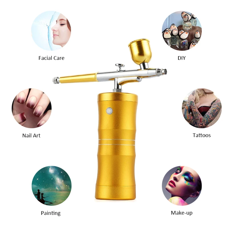 Mini usb cordless automatic custom private label cake airbrush machine kit for cake airbrush makeup compressor for nails