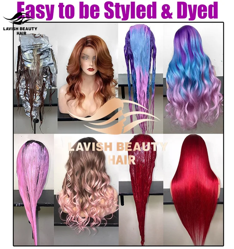 Lavishbeauty Pre Plucked Transparent Virgin Brazilian Human Hair Lace Front Wig With Baby Hair Short Blond 613 Front Lace Wigs