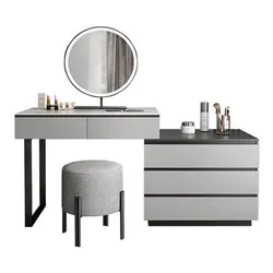 storage cabinet integrated bedroom makeup vanities modern minimalist retractable dresser makeup table with mirror