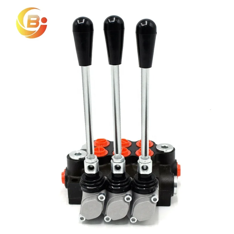 Junbao Customer Standard 80LPM flow 3 Spool P80 Hydraulic Directional Control Valve