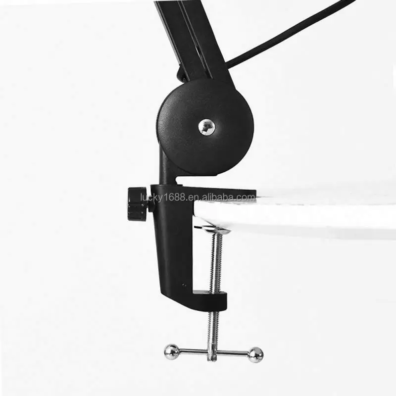 Beauty salon personal care adjustable rotatable desktop magnifying lamp led magnifier