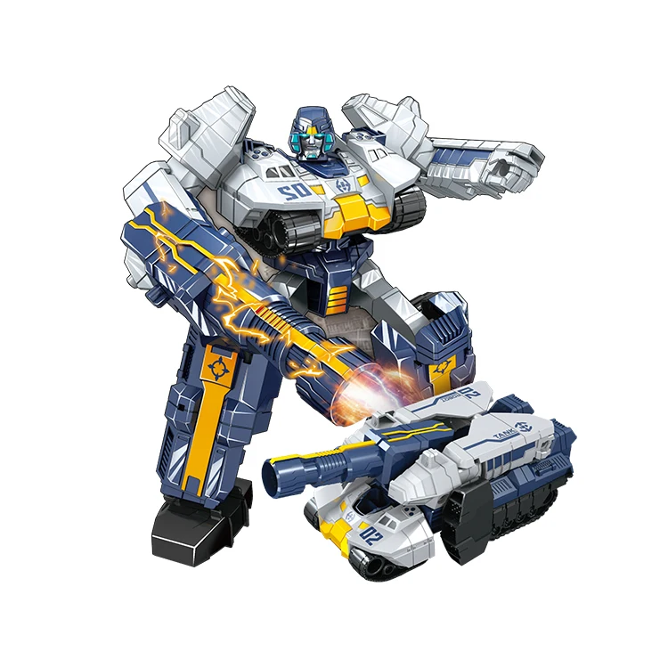 Transform Robot Toy 2 IN 1 Changeable Car Robot DIY Robot Car Deformation Warrior Toy For Boys