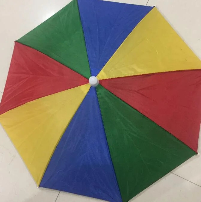 wholesale Outdoor Sport Umbrella Hat Cap / Foldable Headwear Sun Umbrella / Fishing Hiking Beach Camping Headwear Cap