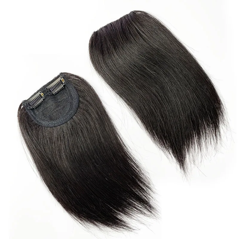 Human Hair Pad Piece Clip Wig Lengthening Fluffy Hair Root Wig Pad Women