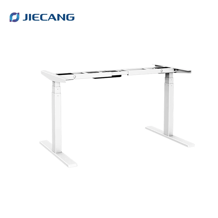 JIECANG white computer table standing desk converter modern ergonomic stand up desk frame