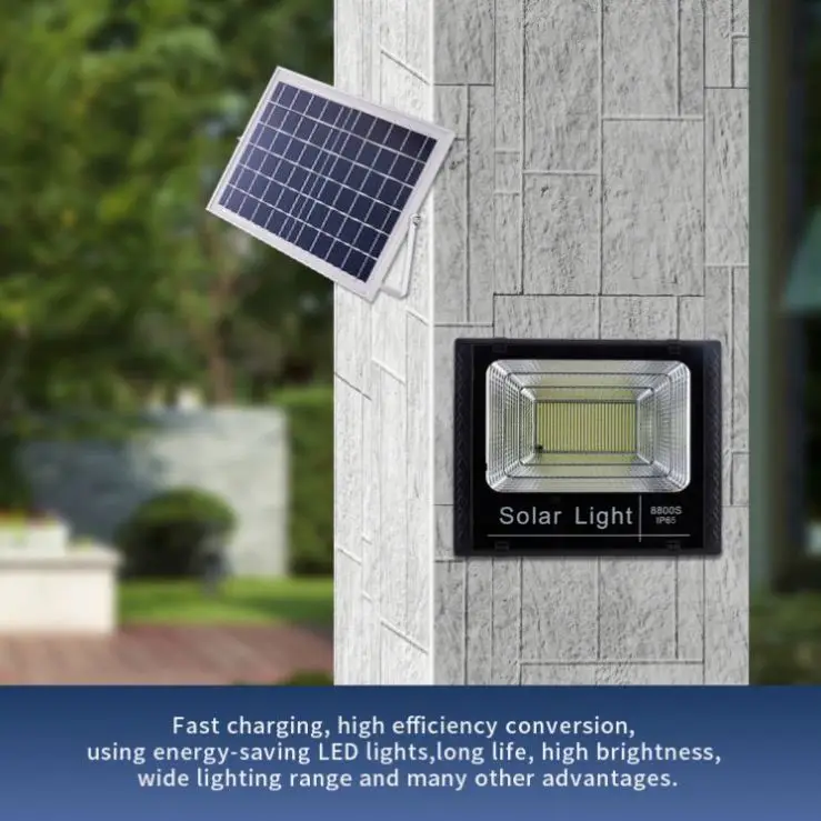 Outdoor Reflector Remote Control Solar Power Led Floodlight Panels For Garden Flood Light Spotlight 10W 15W 40W 60W 100W 200W