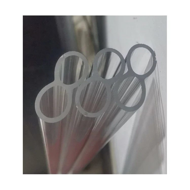 Индивидуальные высококачественные прозрачные двойные трубки с двойным отверстием, кварцевые стеклянные трубки с двойным отверстием, кварцевая трубка