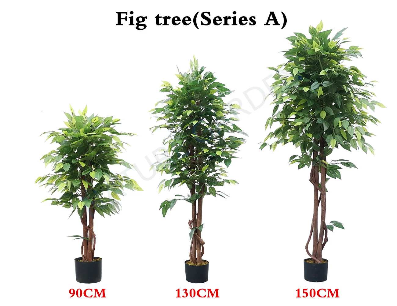 Small Fake Lush Ficus Tree for Livingroom Decoration Banyan Plant Green Artificial Bonsai Ficus