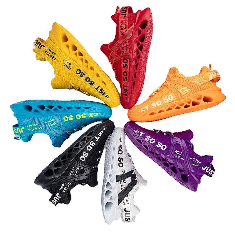 Wholesale New Men's Trend Women's Running Shoes Breathable Sports Running Shoes Gym Shoes Mesh Stylus EVA Rubber