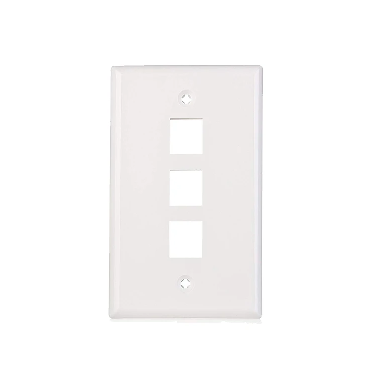  США Великобритания 1 порт 2 порта 3 4 RJ45 Лицевая панель белая сеть KEYSTONE 120 американская