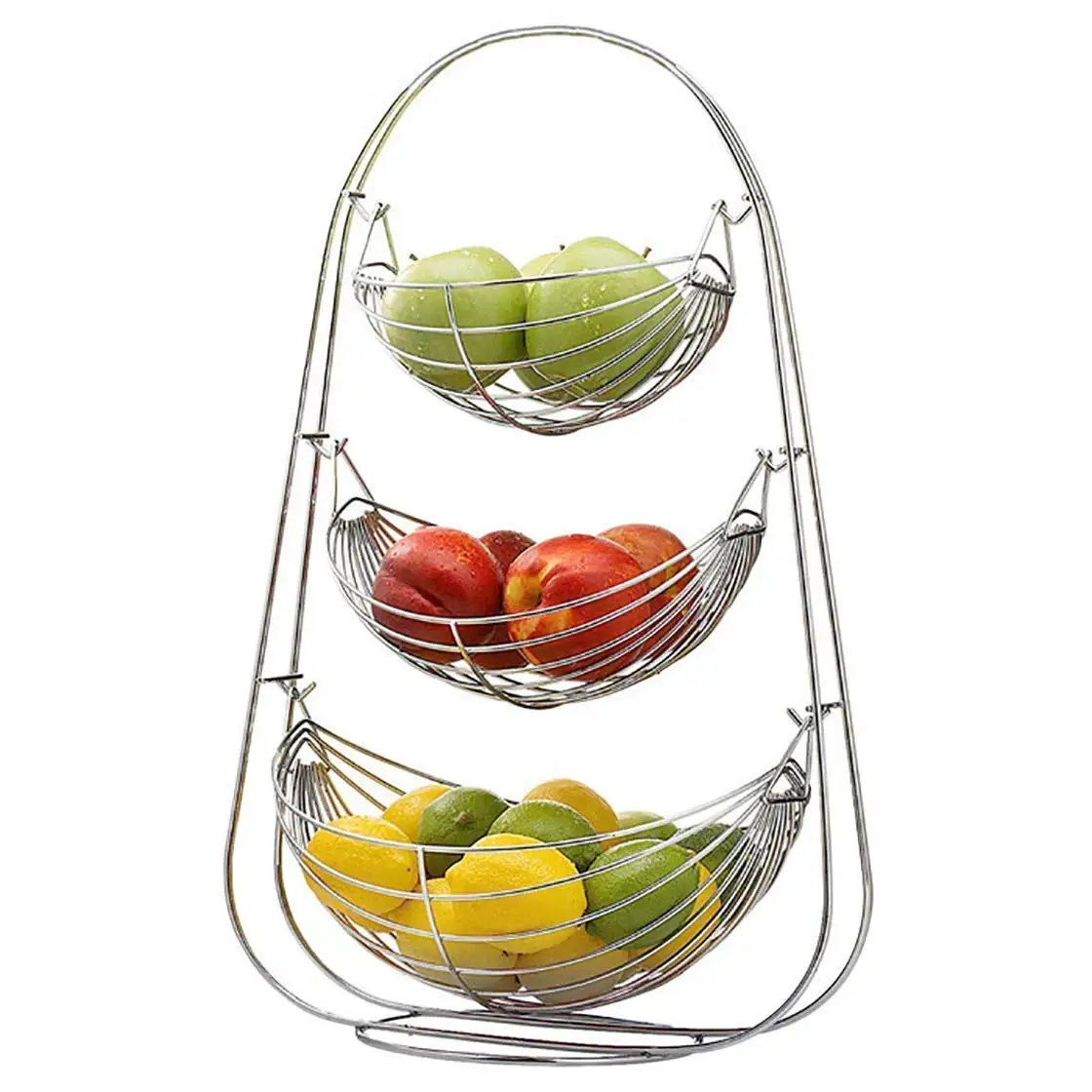 High Quality 2 Tier Metal Wire Basket For Vegetable Fruit Disassembly Fruit Basket