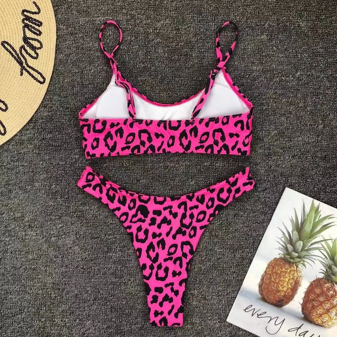 OEM 2022  Custom leopard print swimsuit Bikinis & Beachwear swim wear hot girls photos swimming wear Sexy Swimwear Beachwear