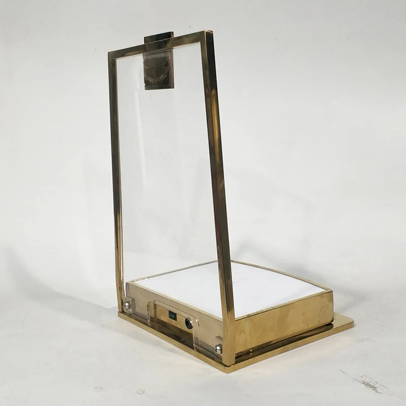 Metal Bar PMMA acrylic Single wine bottle glorifier LED lighting Basic Display whiskey bottle glorifier LED display display stands