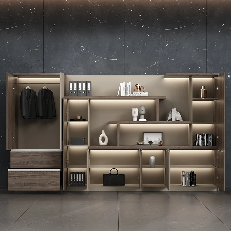 Modern Office Furniture Office Desk Shelf File Cabinet wooden Furniture Office filing display Cabinet Small Home Storage Cabinet