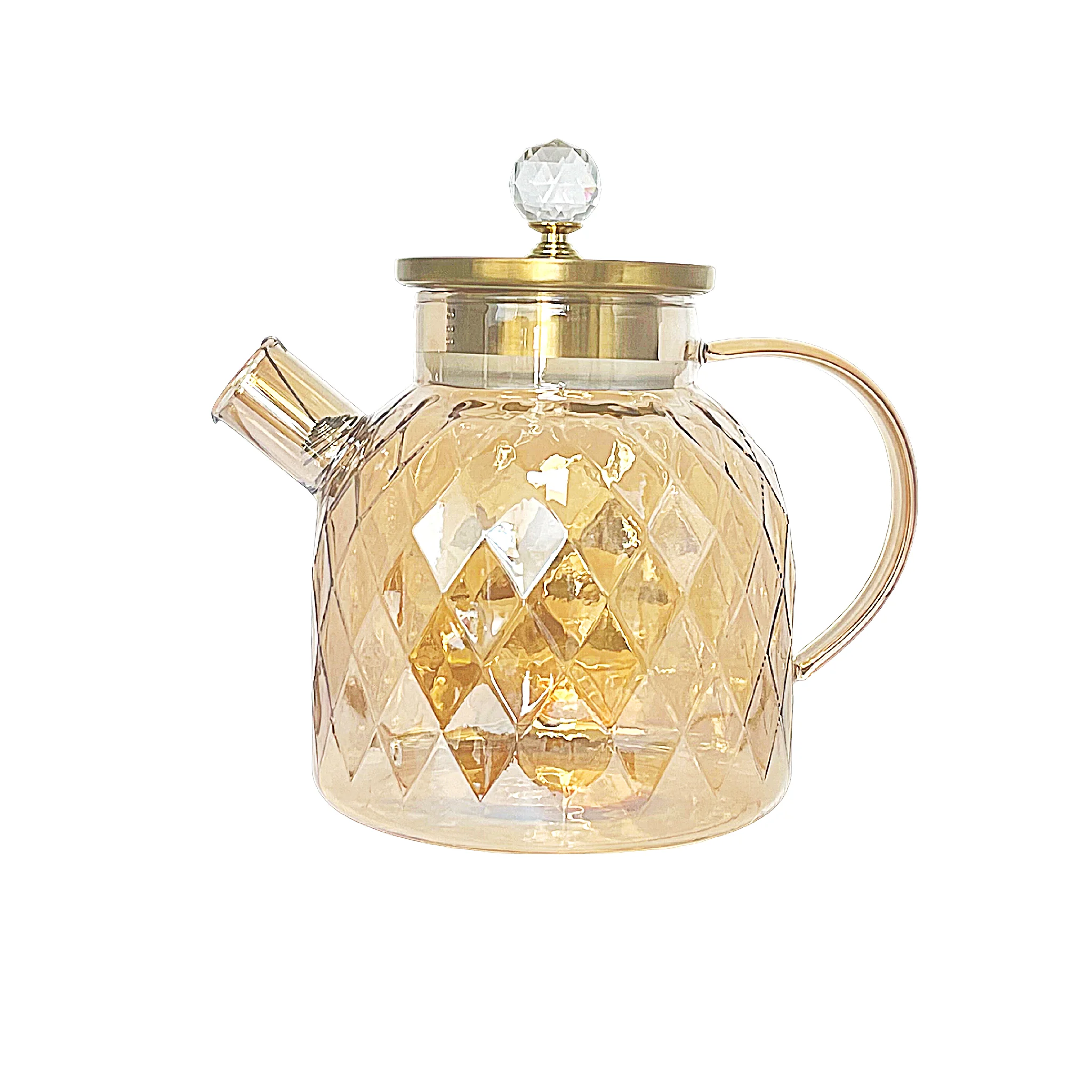 Onein OEM/ODM 1350ml tetera water bottle transparent high borosilicate glass teapot,home office juice coffee the teapot