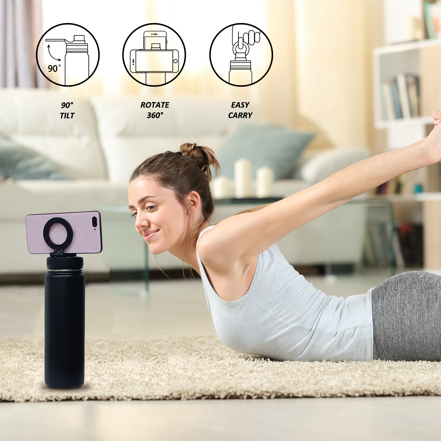 Magnetic Water Bottle Holder Unique Gifts Water Bottle Innovative Products 2024 Sports Gym Water Bottle with Logo Custom Yiwu