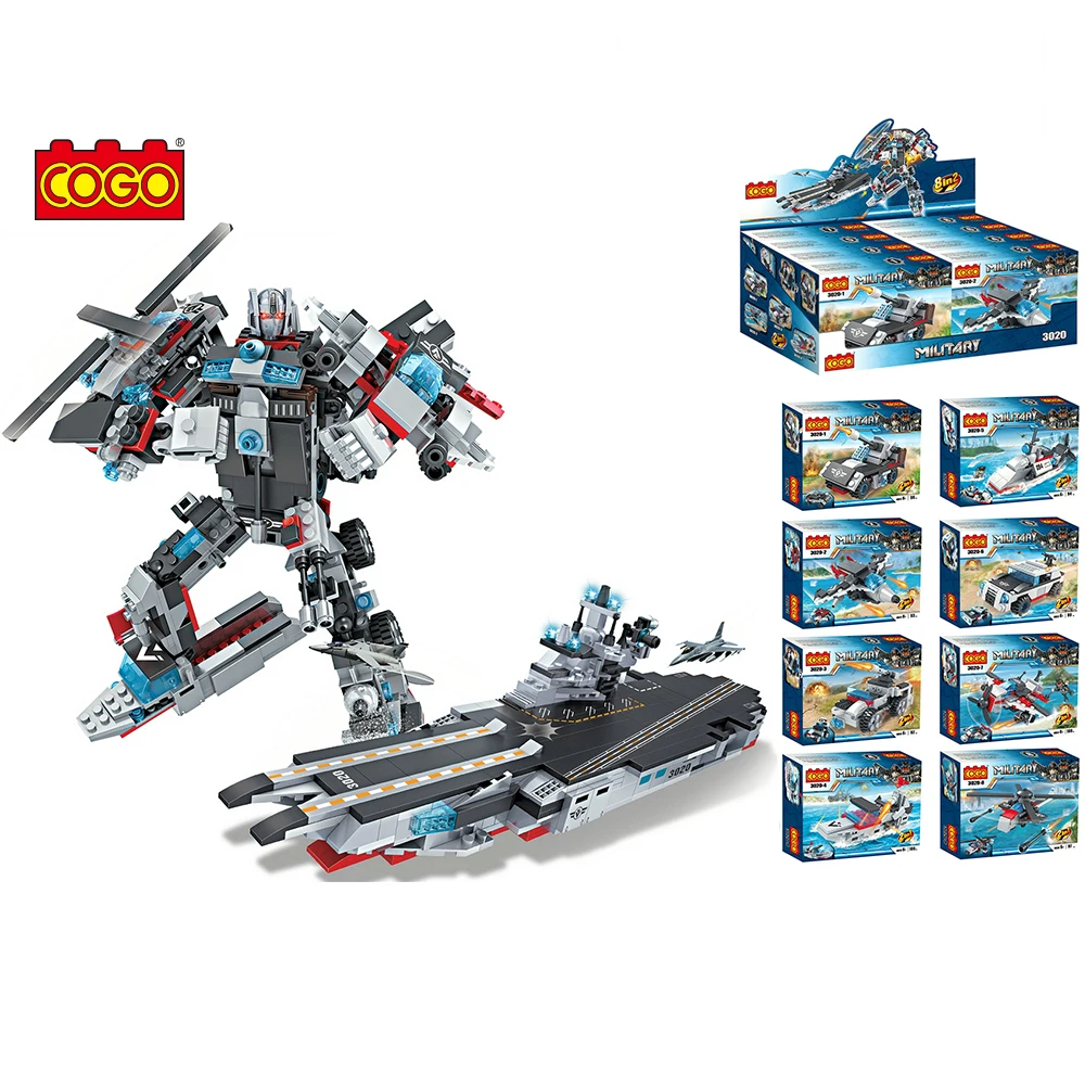 COGO 8 in 1 Assembly Robot Building Bricks Toys Children Plastic Blocks Toy