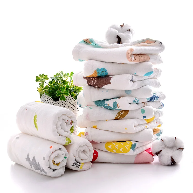 100%Cotton yarn cloth towel 50*25 baby saliva towel